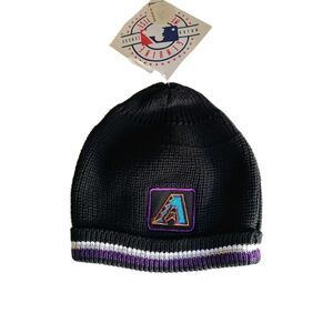 NWT Arizona Diamondbacks MLB Black Beanie Knit/ Cap Hat Drew Pearson Infant Size